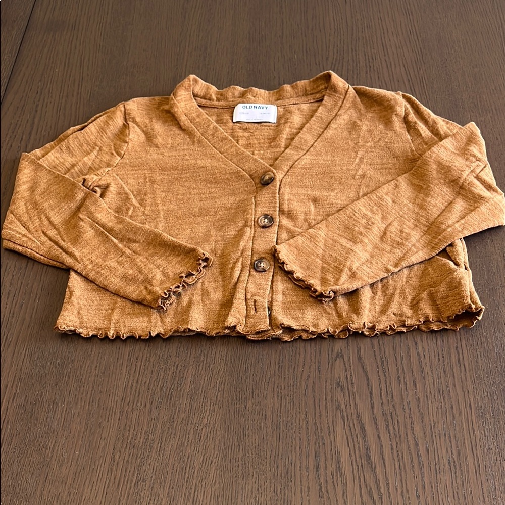 Old Navy - Brown Cropped Cardigan, Size L (10-12)